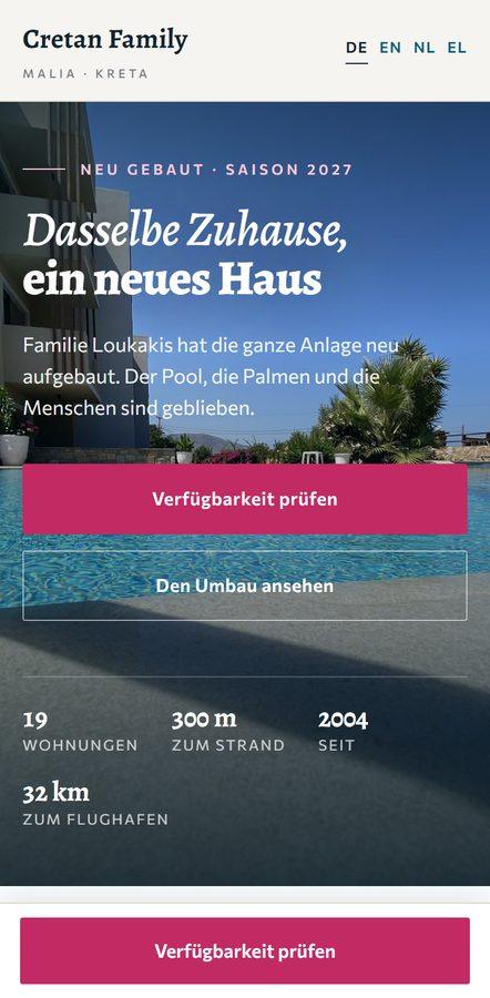 Website Cretan Family Apartments